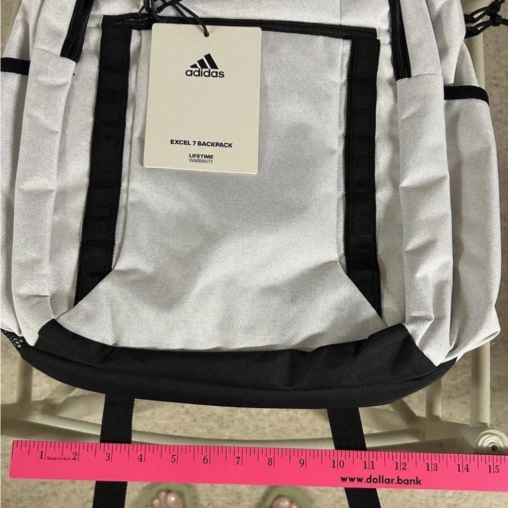 Adidas Excel 7 Unisex OSFA 15" Laptop Backpack Silver Dawn Grey Violet Purple - Picture 7 of 9